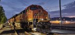 BNSF 3268 and BNSF 4303 Lead Motor for this Empty Grain Train Wait to Reverse into and hook up to Their Empty Grain Train